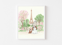 Shih Tzu "Springtime in Paris" Art PRINT / MUG / NOTECARD SET Original Artwork