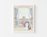 Image 1 of Shih Tzu Paris Balcony PRINT or NOTECARDS Gift Set 