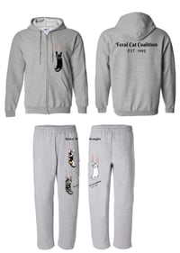 Image 2 of Kitten Wrangler Zip Up and Sweat Pants SET!
