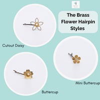 Image 5 of Labradorite and Flower Hairpins
