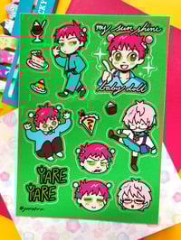 Image 1 of Saiki K Sticker Sheet