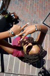 Image 3 of blue button watch