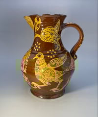 Image 4 of Late Eighteenth Century Slipware Baluster Jug; Dated & Initialled; DR 1799. Ewenny, Wales. 