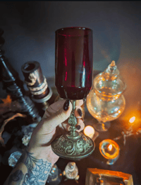 Red glass chalice 