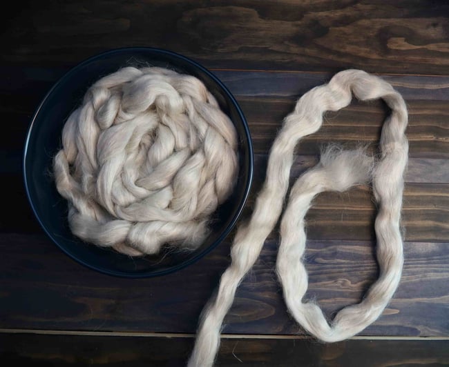 Silver Combed Top - Adult Mohair