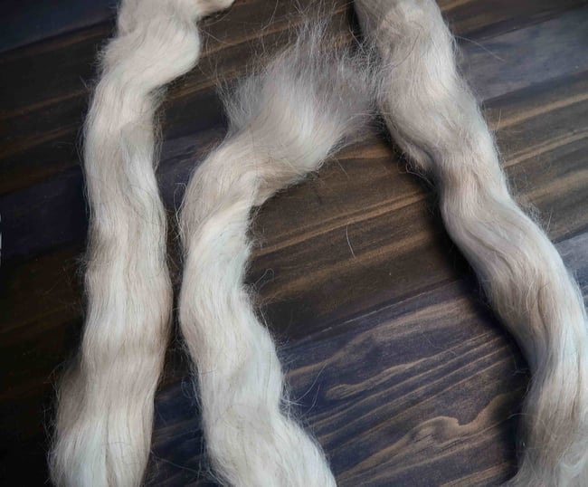 Silver Combed Top - Adult Mohair