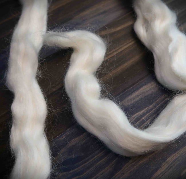 White Combed Top - Adult Mohair