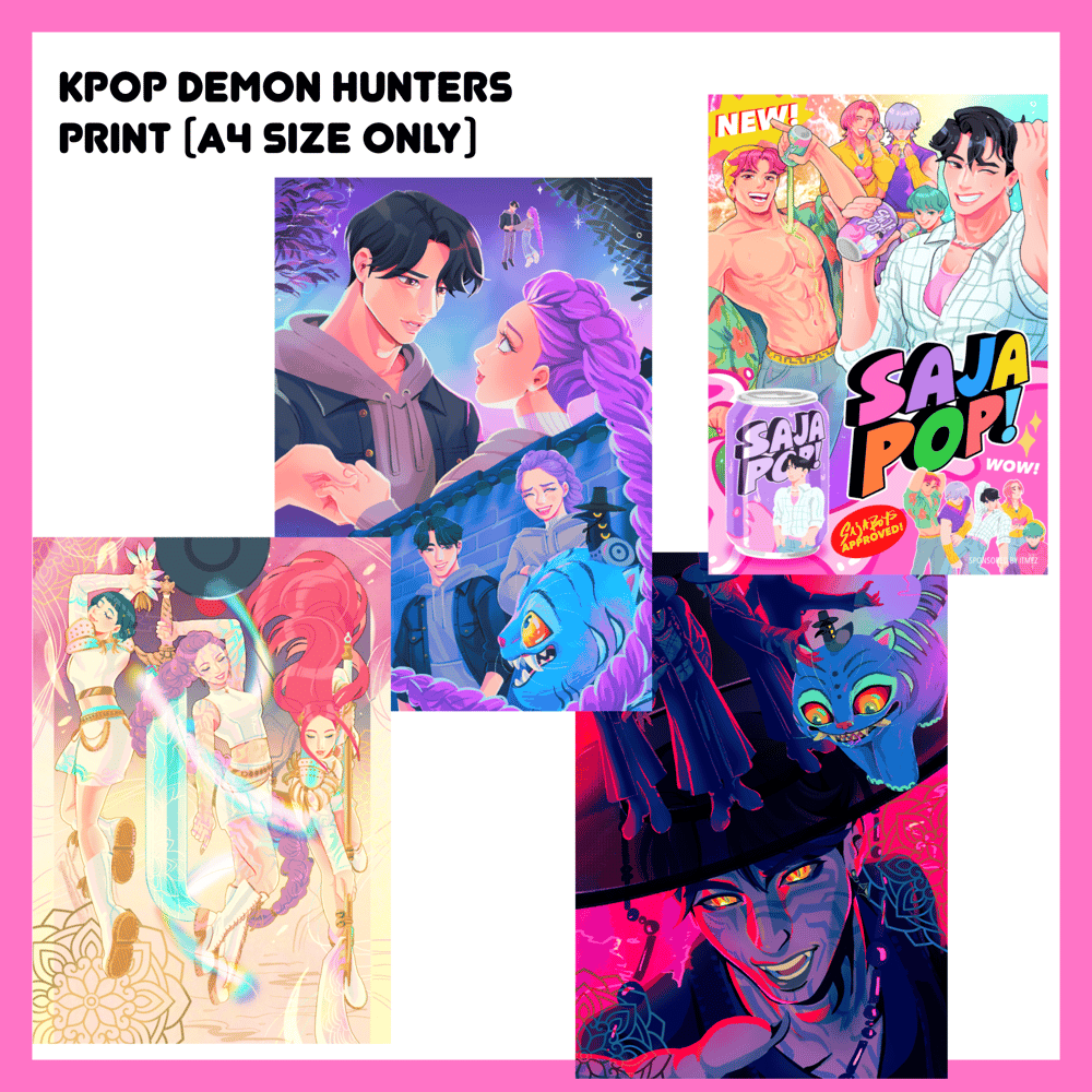 Image of [ PREORDER ] KPOP DEMON HUNTERS A4 SIZE PRINTS