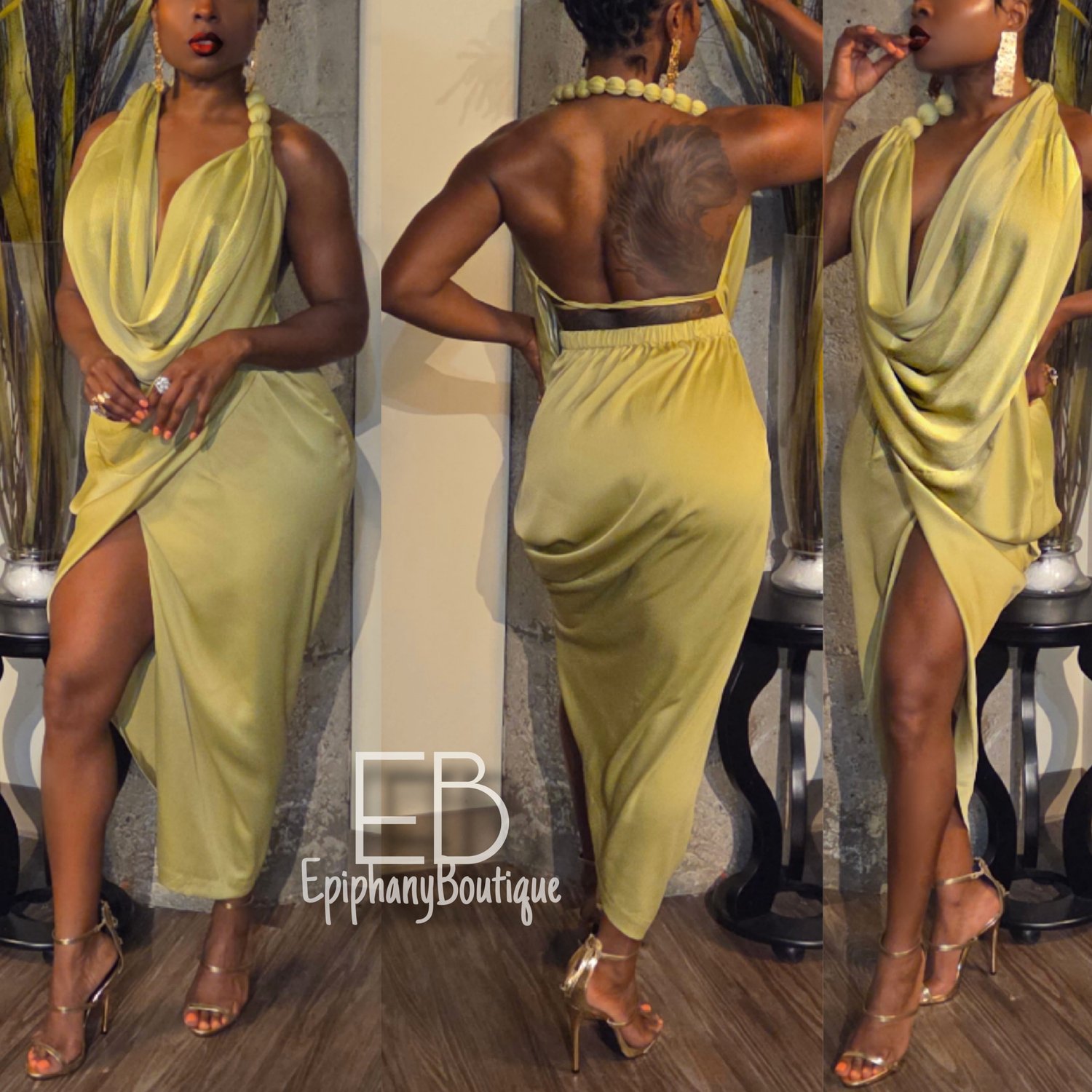 Image of The Gloria Drape Dress 