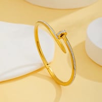 Image 1 of 18K Gold Plated Nail Bangle