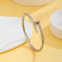 Image 2 of 18K Gold Plated Nail Bangle