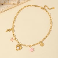 Image 1 of 18K Gold Plated Charm Necklace 
