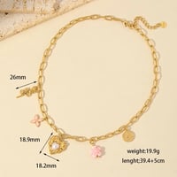 Image 2 of 18K Gold Plated Charm Necklace 