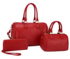 3IN1 MONOGRAM DESIGN SATCHEL W MATCHING BAG W WALLET SET 