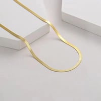 Image 3 of 18K Gold Plated  Herringbone Necklace