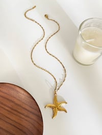 Image 1 of 18K Gold Plated Starfish Necklace 