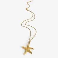 Image 2 of 18K Gold Plated Starfish Necklace 