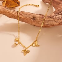 Image 2 of 18K Gold Plated Multi Charm Necklace 