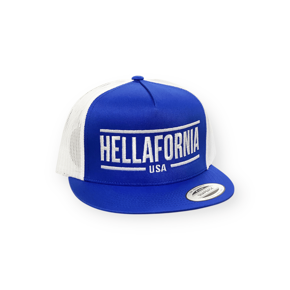 HELLAFORNIA USA TRUCKER - ROYAL/WHITE