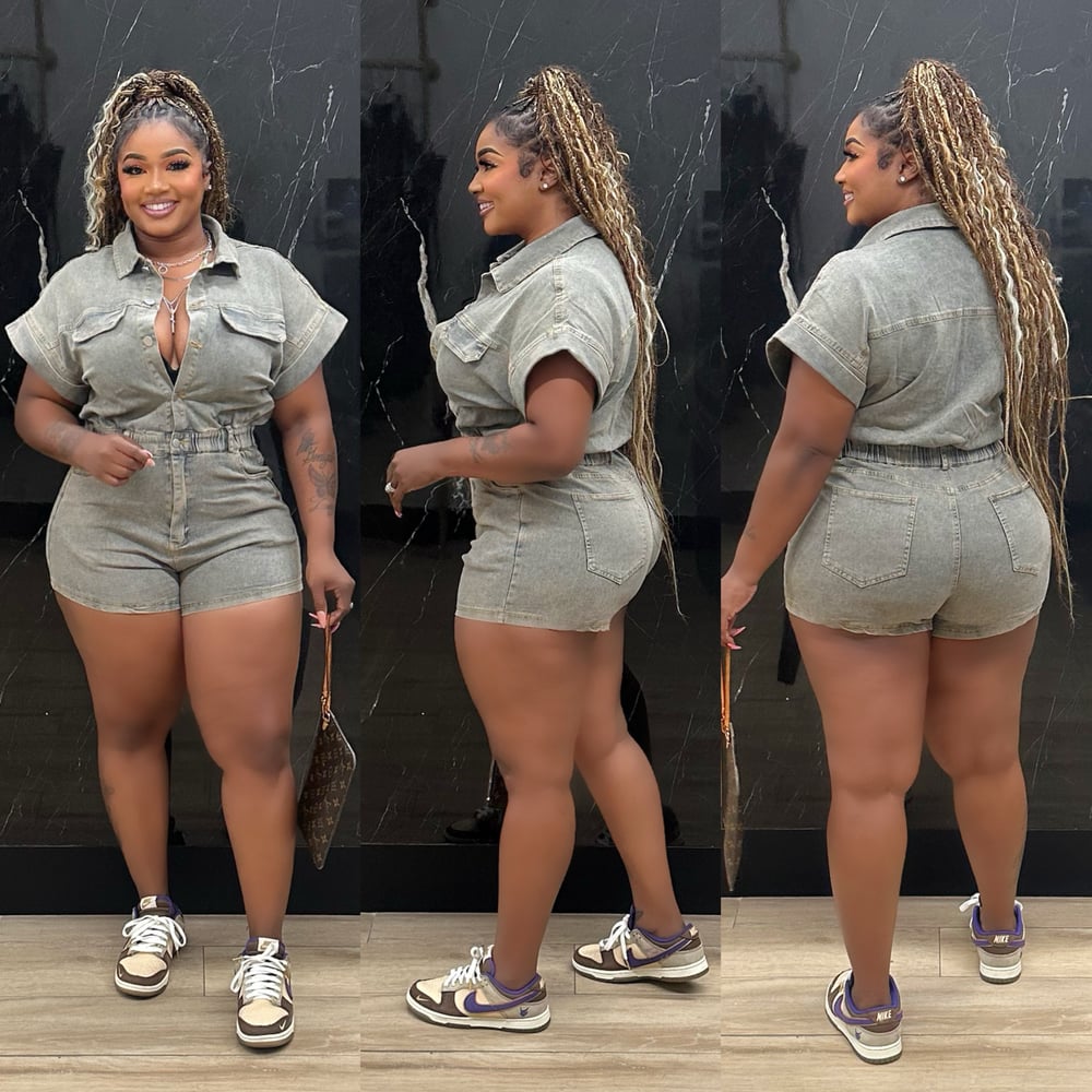 Image of KERA DENIM ROMPER 