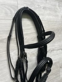 Image 2 of NWOT Vespucci Bridle Double Bridle W/ Reins - Horse Size