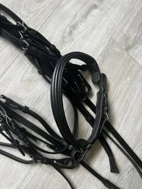 Image 3 of NWOT Vespucci Bridle Double Bridle W/ Reins - Horse Size