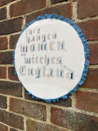 Image 1 of They Hanged Women Not Witches in England — A5 or A3 Sewing Sampler