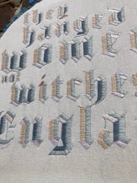 Image 2 of They Hanged Women Not Witches in England — A5 or A3 Sewing Sampler