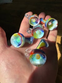 Image 4 of Opal gazer rainbow mushroom pendy