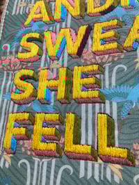 Image 3 of Andre Swears She Fell — A5 Sewing Sampler