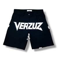 Image 1 of Star Denim Shorts - Black