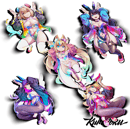 Image 1 of Summer Bunny Waifus! Holographic