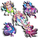 Image 2 of Summer Bunny Waifus! Holographic