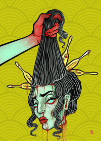 Image 2 of Namakubi Severed Silence Print (9x12"-18x24")