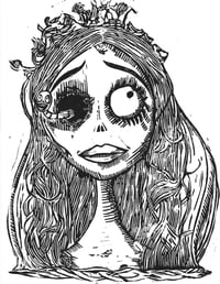 Emily from Corpse Bride Relief Print