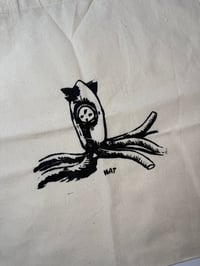 Image 1 of Coraline Squid Toy Screenprinted on a Tote Bag
