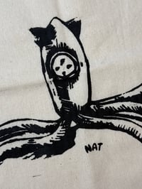 Image 2 of Coraline Squid Toy Screenprinted on a Tote Bag