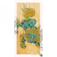 Image 1 of Shishi Watercolor Painting (10x20") Original