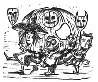 Lock, Shock and Barrel relief print