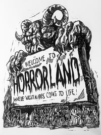 Goosebumps Horrorland Relief Print