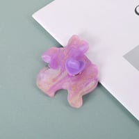 Image 3 of Sphinx – 2'' Purple Pearl Acrylic Pin with Purple Heart Clutch