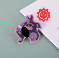 Image 1 of Sphinx – 2'' Purple Pearl Acrylic Pin with Purple Heart Clutch