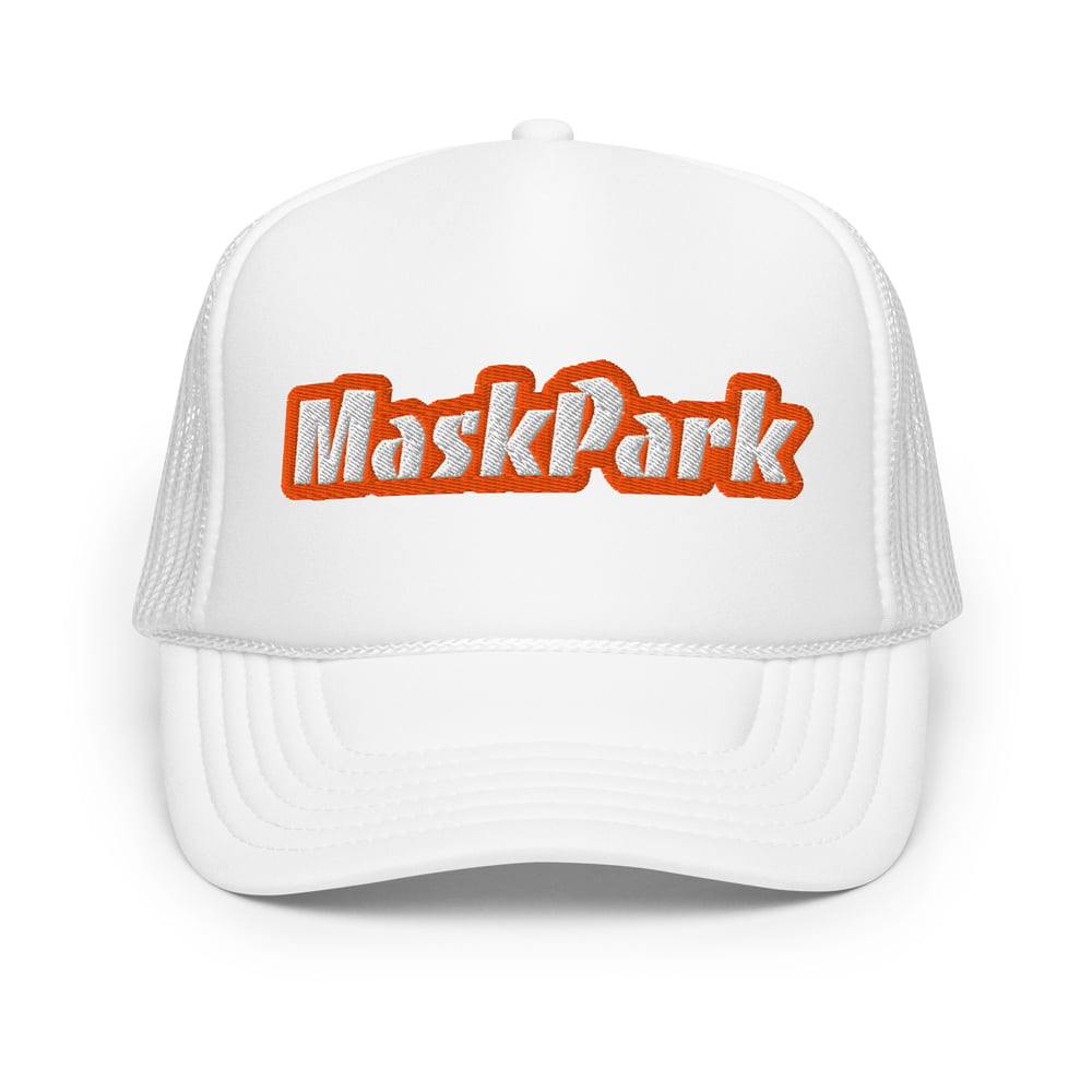 "MaskPark" Trucker Hat in White (Shipping Included in Price)