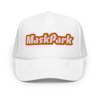 Image 1 of "MaskPark" Trucker Hat in White (Shipping Included in Price)