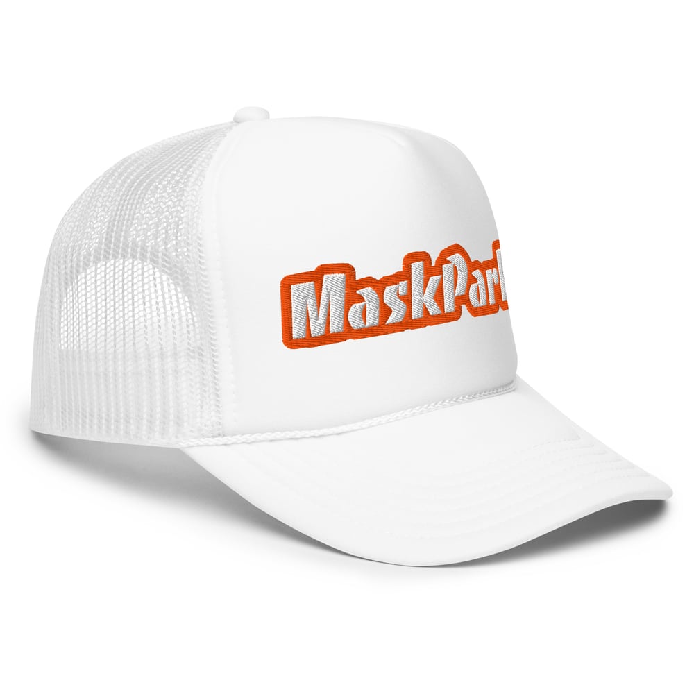 "MaskPark" Trucker Hat in White (Shipping Included in Price)