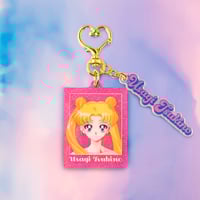 Image 1 of Preorder - Sailor Moon Store Original Usagi Birthday Glitter Acrylic Keychain