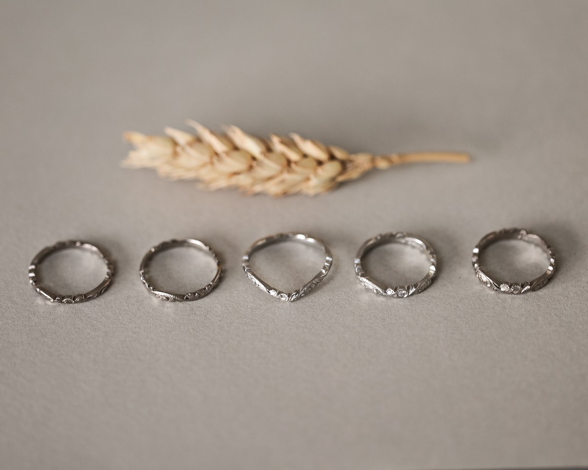 Image of SAMPLE SALE:  Floral carved rings