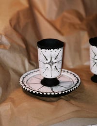 Image 1 of 【Flickering Star】 Small Stemmed Glass Candle