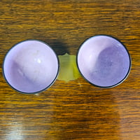 Image 5 of Pair Antique Qing Dynasty Chinese Canton Enamel Tea/Wine Bowls