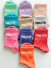 Chaussettes hautes à paillettes "POULETTE"